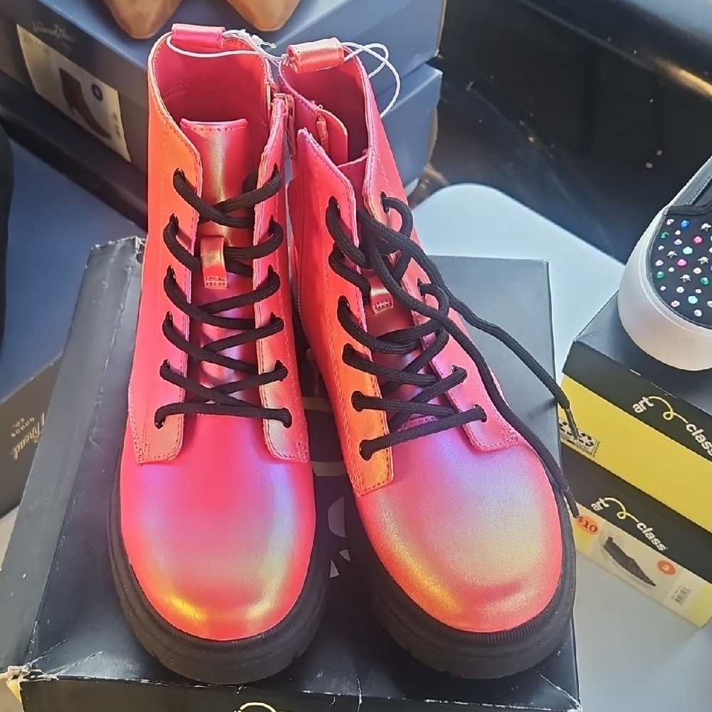art class Pink Kids Boots
